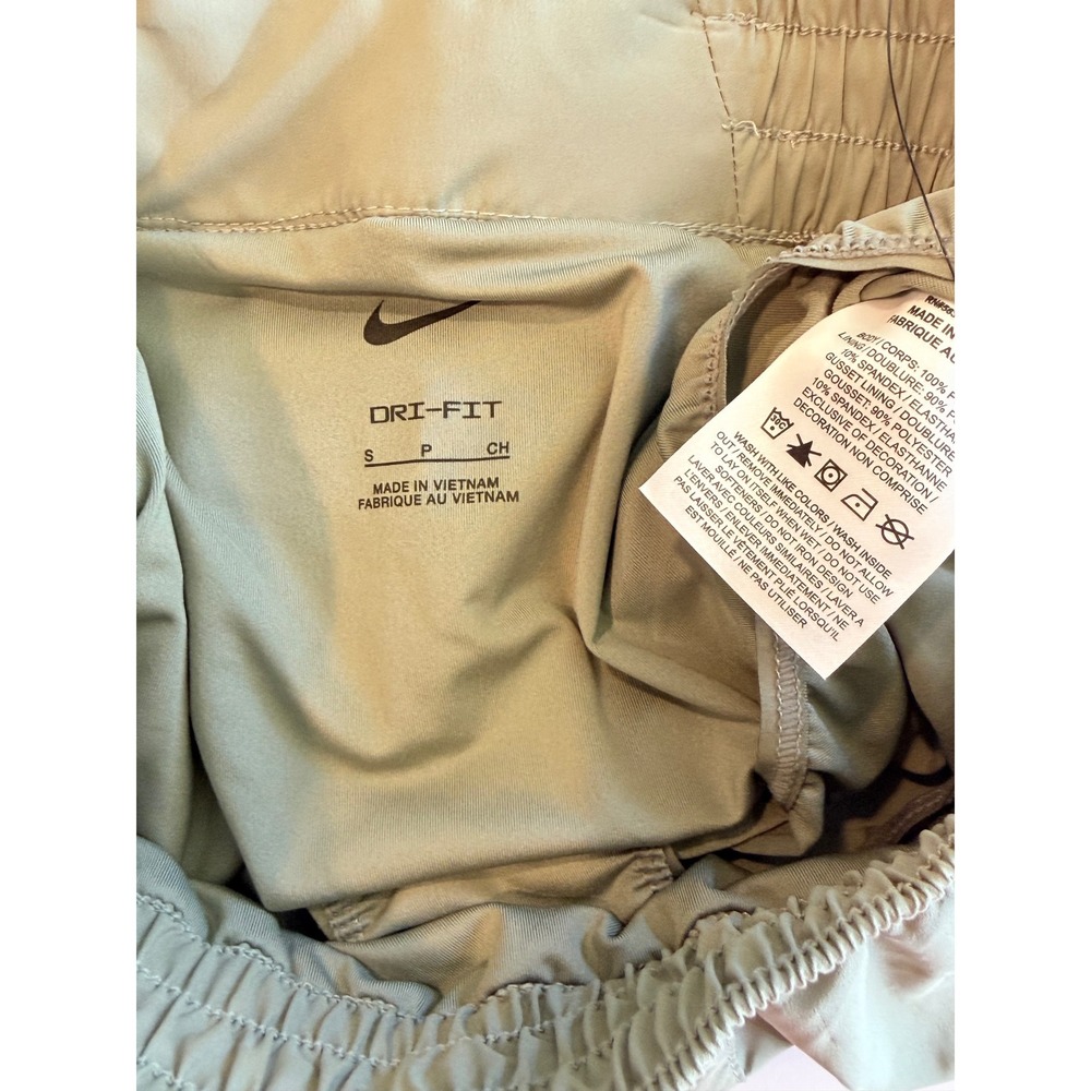 Nike Dri-FIT Loose Fit Running Shorts Olive Green Womens New - Picture 6 of 7